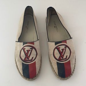 Louis Vuitton Beige Canvas Postcard Espadrilles